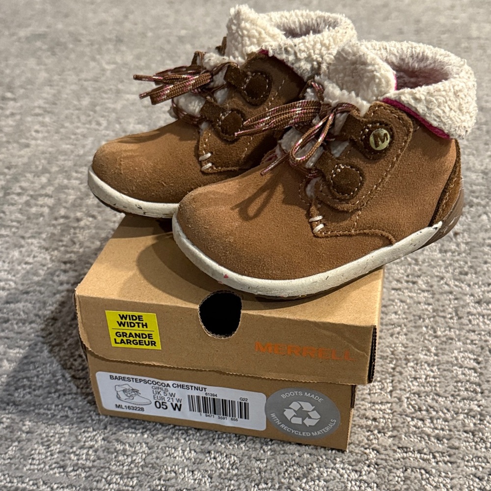 Merrell Kids' Brown Boots with Cozy Lining
